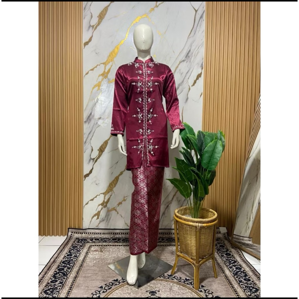 Ready kebaya tafeta bordir//bau kurung tafeta//kebaya payet tafeta//kebaya pestaa//kebaya modern