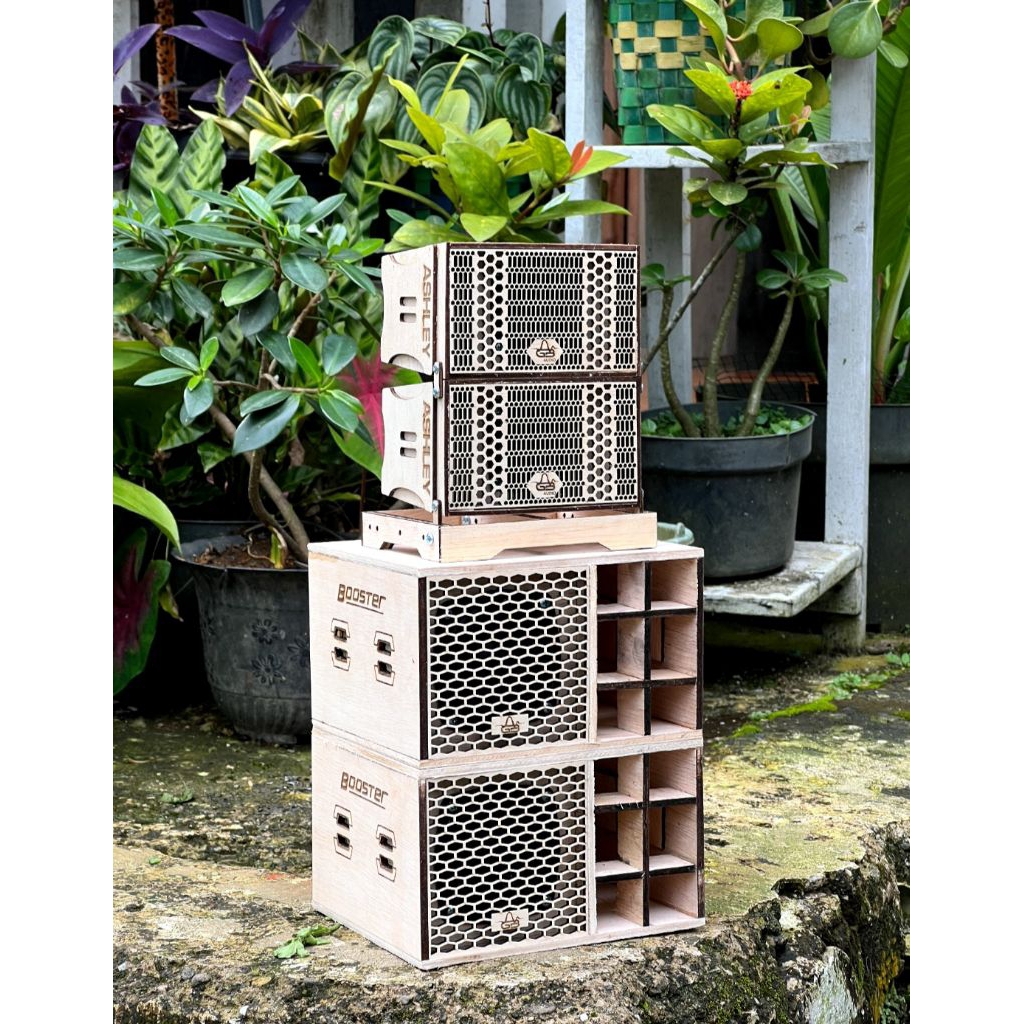 Paket Miniatur Sound System 3 Inch - Box Booster & Line Array (Siap Bunyi)