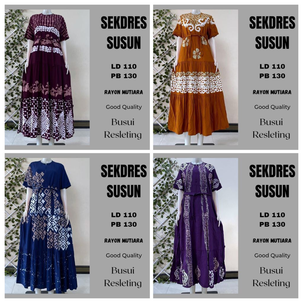 Daster Sekdres Susun Sekdress Premium LD 110 #Harga Reseller
