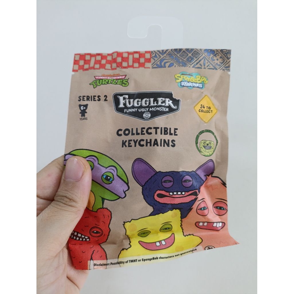 (Series 2) Blind Box FUGGLER Keychain Gantungan Kunci Resin Spongebob Squarepants Patrick TMNT Origi