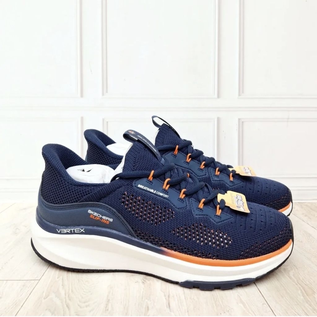 Sepatu Lari Training Gym SKECHERS Vertex Slip Ins 233079/NVCL 100% Original Resmi (Size 41 42 43)