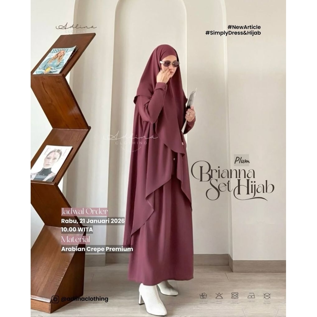 BRIANNA SET HIJAB BY ADLINA CLOTHING