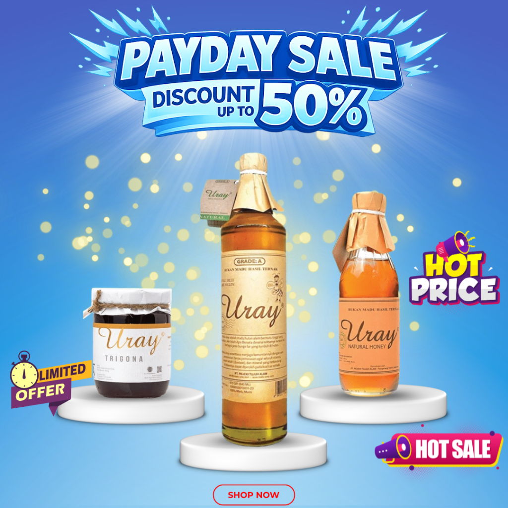 Madu Uray Natural Honey / Trigona - 100% Madu Asli 450g
