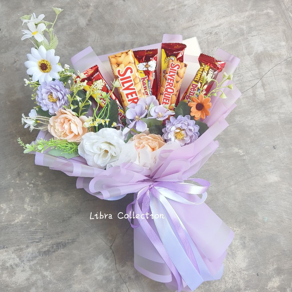 LIBRA Bouquet / Buket Bulan Sabit / Buket Bunga Bulan Sabit / Buket Silver Queen