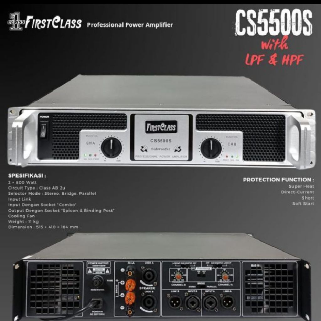 Power amplifier Firstclass CS5500S 2channel cs 5500s