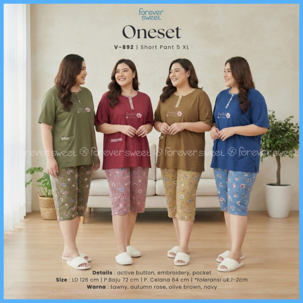 FOREVER SWEET BAJU TIDUR JUMBO BABY DOLL 5XL BABYDOLL FOREVER JUMBO LD 126cm