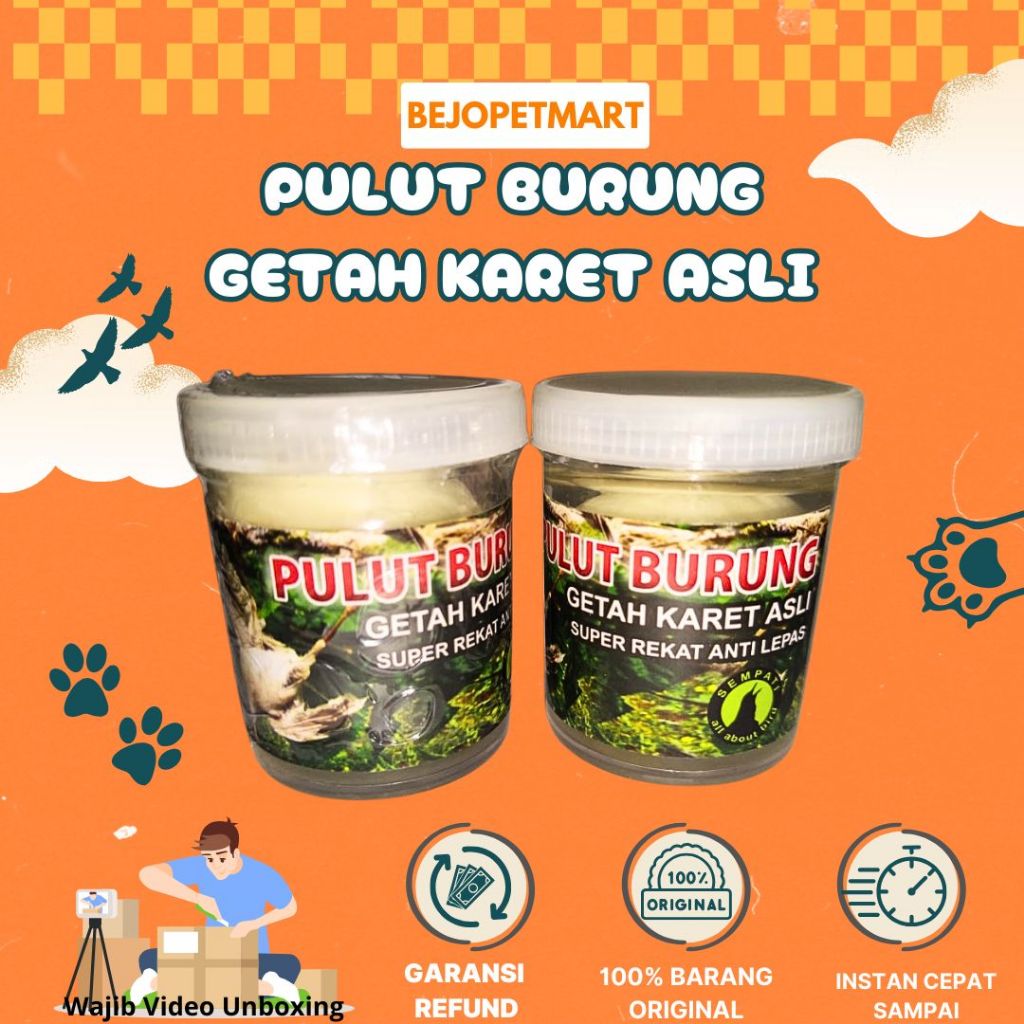 Getah pulut Jebakan Burung Getah Karet Asli Lem Pikat Super Lengket Lem Pulut Burung Perangkap