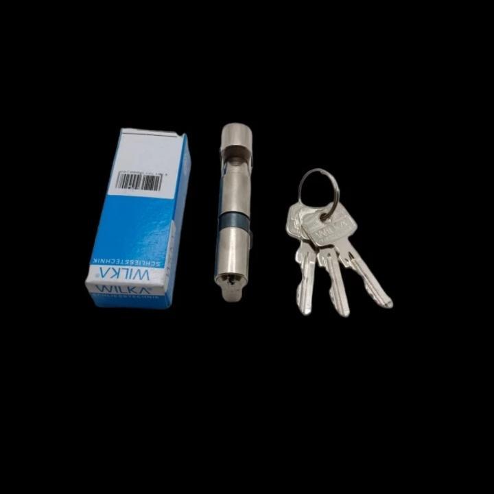 SILINDER KUNCI PINTU WILKA 1400-106-6cm( knob kacang - kunci) CYLINDER