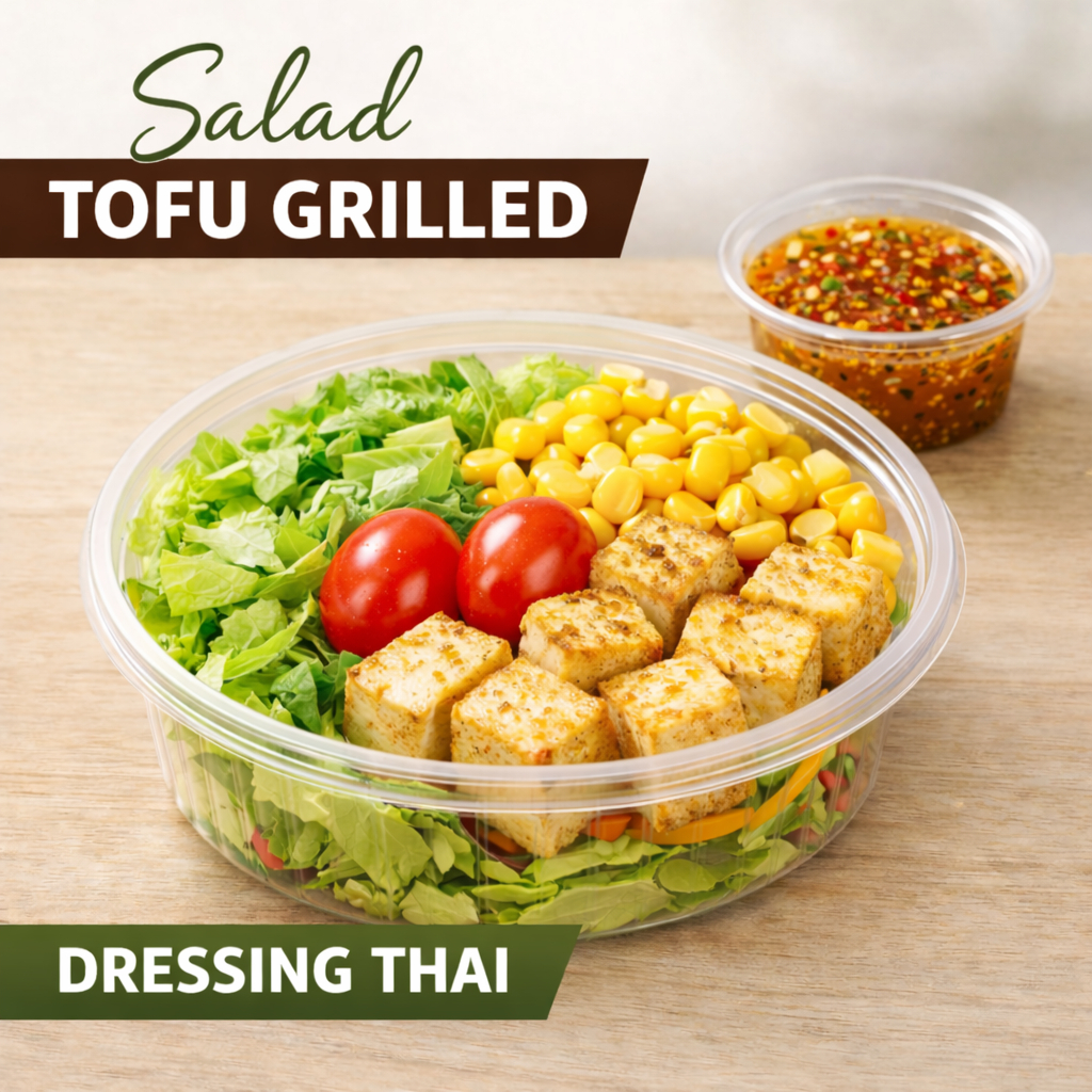 Salad Grilled Tofu with Thailand Dressing - salad sayur sehat healthy food