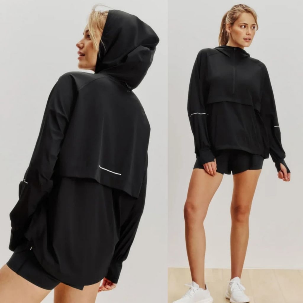 H*M Women Black Running Jacket In Dry Move/jacket wanita branded/jacket wanita terbaru