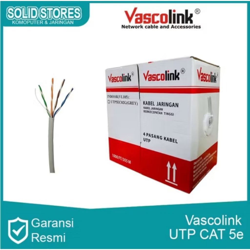 Kabel LAN UTP Cat 5 Vascolink / Kabel DATA Cat 5 Vascolink