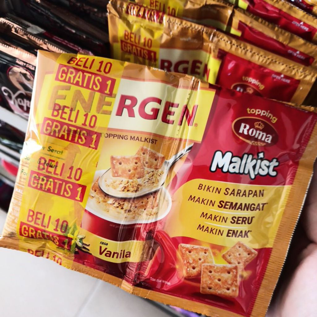 Energen Vanilla Topping Roma Malkist