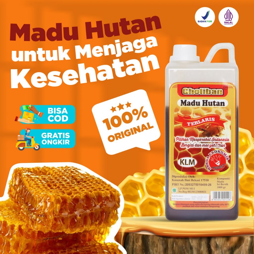 Madu Gholiban 1kg - Madu Hutan Gholiban