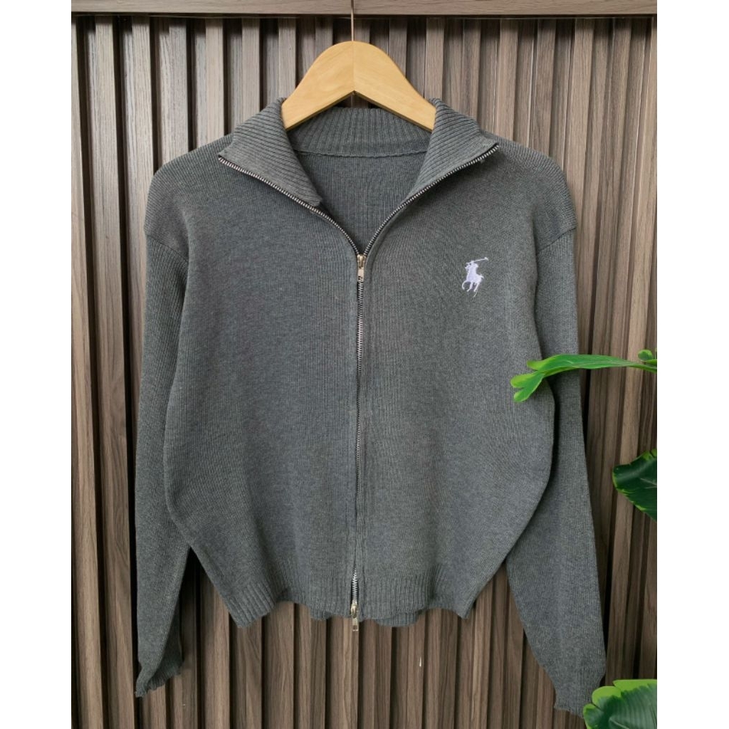 SWEATER JAKET CARDIGAN RAJUT WANITA KOREAN STYLE ZYPPER