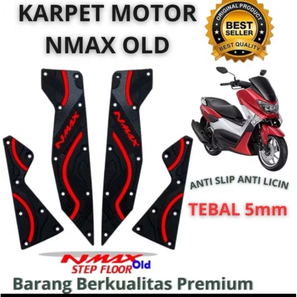 Karpet Motor Nmax Old Pijakan kaki bahan karet asli Pijakan Kaki Nmax Alas Kaki Nmax