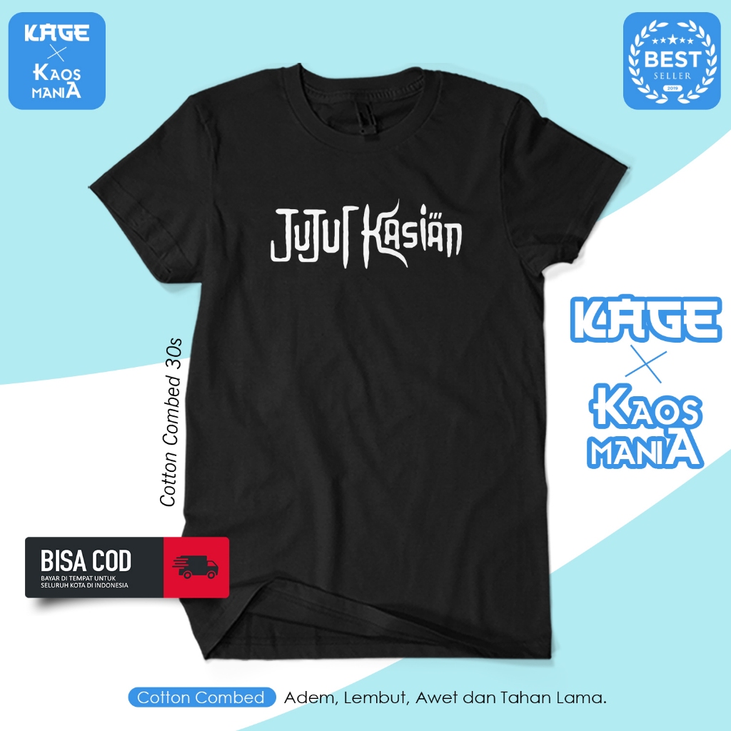 Kaos Jujur Kasian Parodi Jujutsu Kaisen - Baju Kaos Wibu Cotton Combed 30s BERGAYA