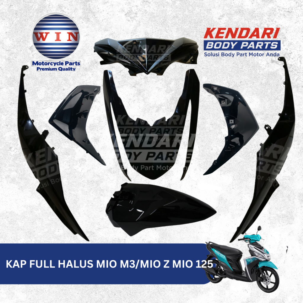 KAP FULL HALUS KASAR MIO M3/MIO Z MIO 125 HITAM WIN