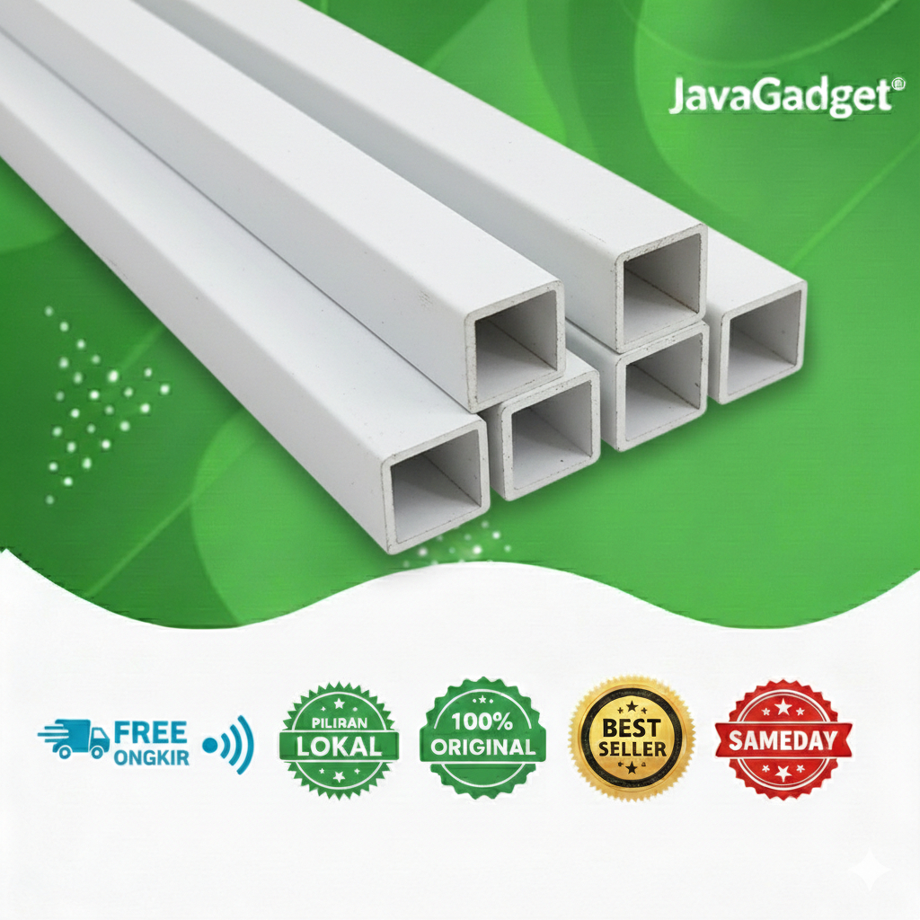 Niso Kabel Protector Ducting TC2, Pelindung Kabel Listrik, PVC Putih 2x2cm 1Meter