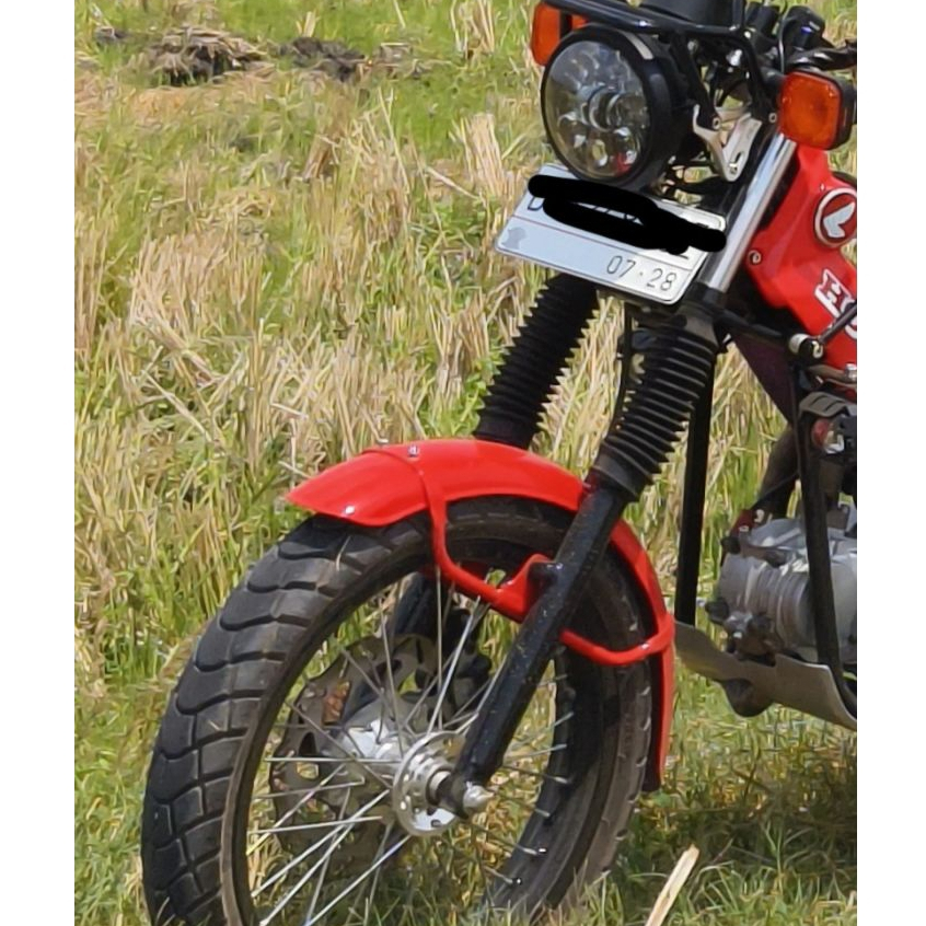 Spakbor depan replika Honda CT125 model original plat besi tebal