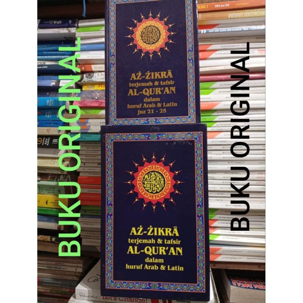 BUKU ORIGINAL AZ-ZIKRA terjemah & tafsir AL-QUR'AN dalam huruf Arab & Latin (  satu set  1 - 6  ) HA