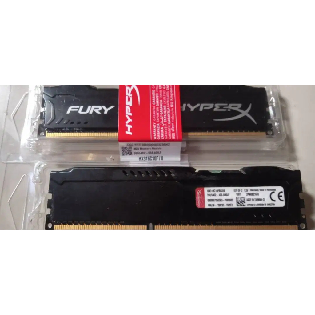 HYPERX Ram 2x4GB DDR3 2666MHz Fury Kondisi Normal Kompatibel PC