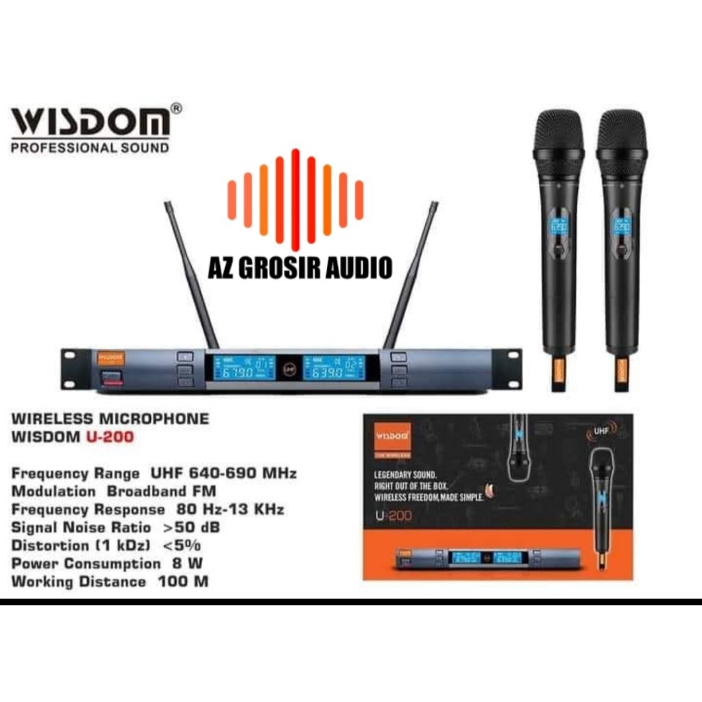microphone wisdom u200 mic wireless wisdom u200