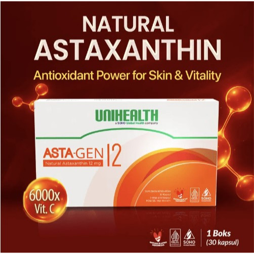 Natural Asthaxantin ASLI / ASTAGEN 12 Unihealth Soho