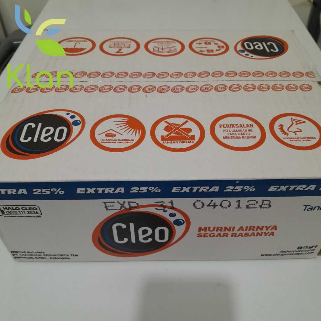CLEO AIR MINERAL CUP 120ML KARTON ISI 40/ CLEO AIR MINERAL GELAS KECIL