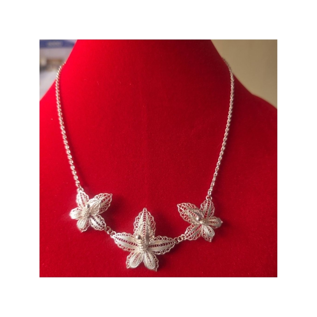 Kalung Perhiasan Perak wanita model Kendari 10.5gram