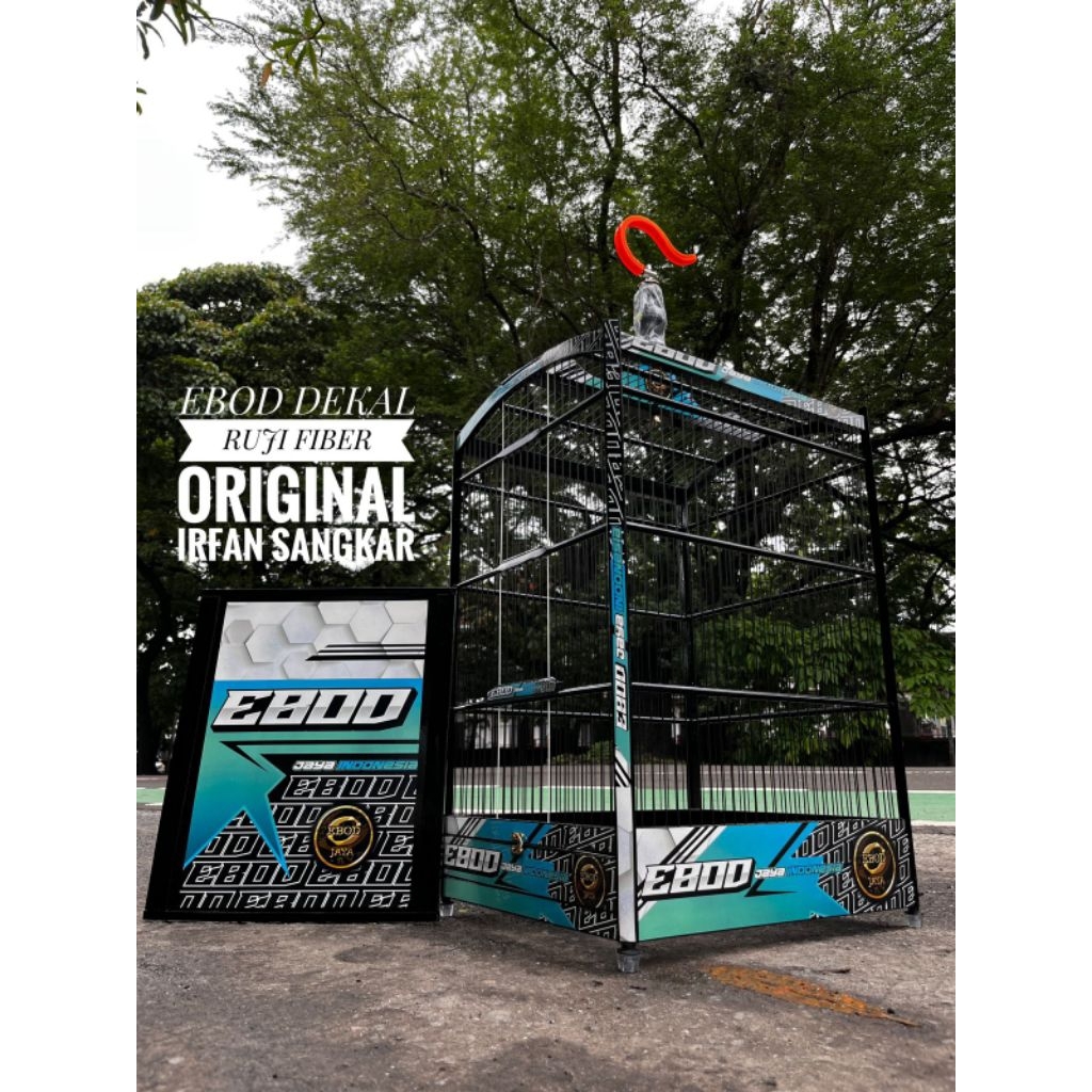 sangkar kotak ebod dekal ruji fiber no2