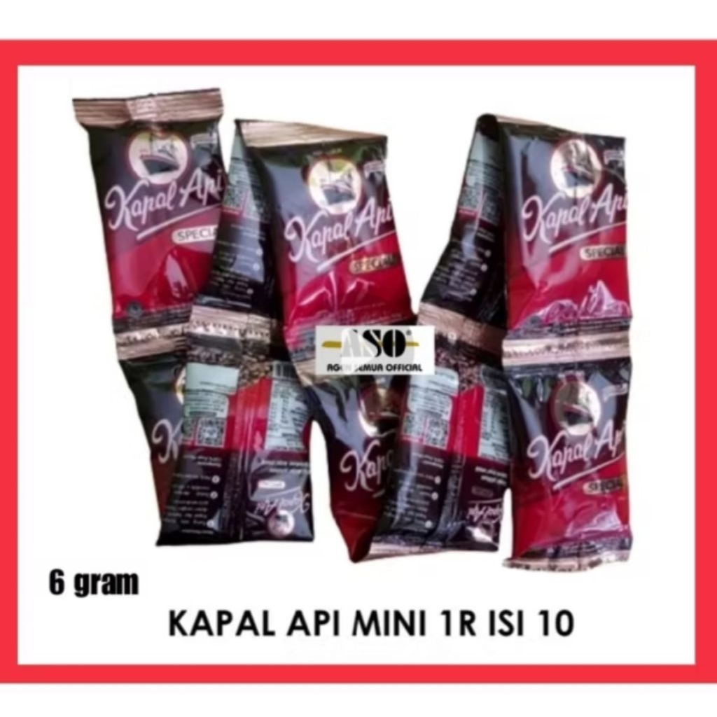 Kopi Kapal Api mini tanpa gula isi 10 pcs