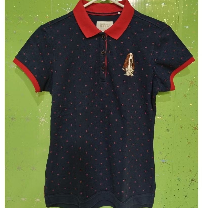 Kaos Berkerah HUSH PUPPIES Wanita Warna Navy