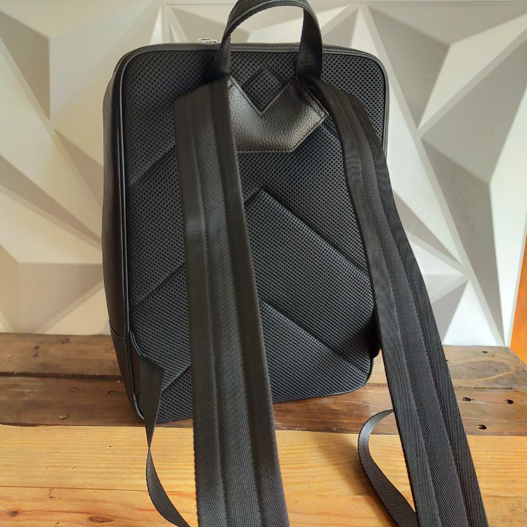 Tas ransel backpack pria kulit asli motif kotak