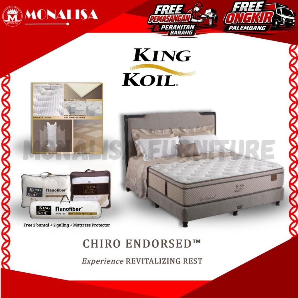 Kasur Springbed King Koil Chiro Endorsed/kasur nyaman/kasur berkualitas