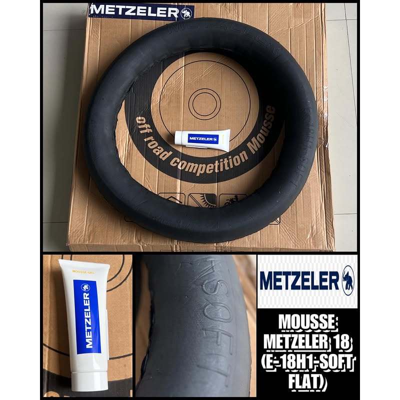 Metzeler Mousse 18 Inch E-18H1 SOFT FLAT - Ban Dalam Anti Bocor Trail Enduro Adventure Original + Ge