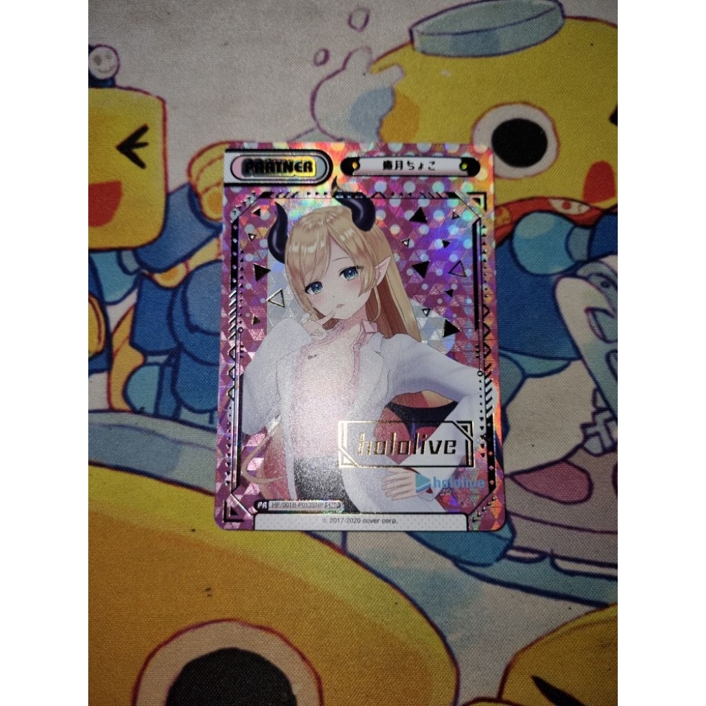 Kartu TCG Hololive Rebirth for you JP - 'Yuzuki Choco (Partner)' SNP Holo Stamped