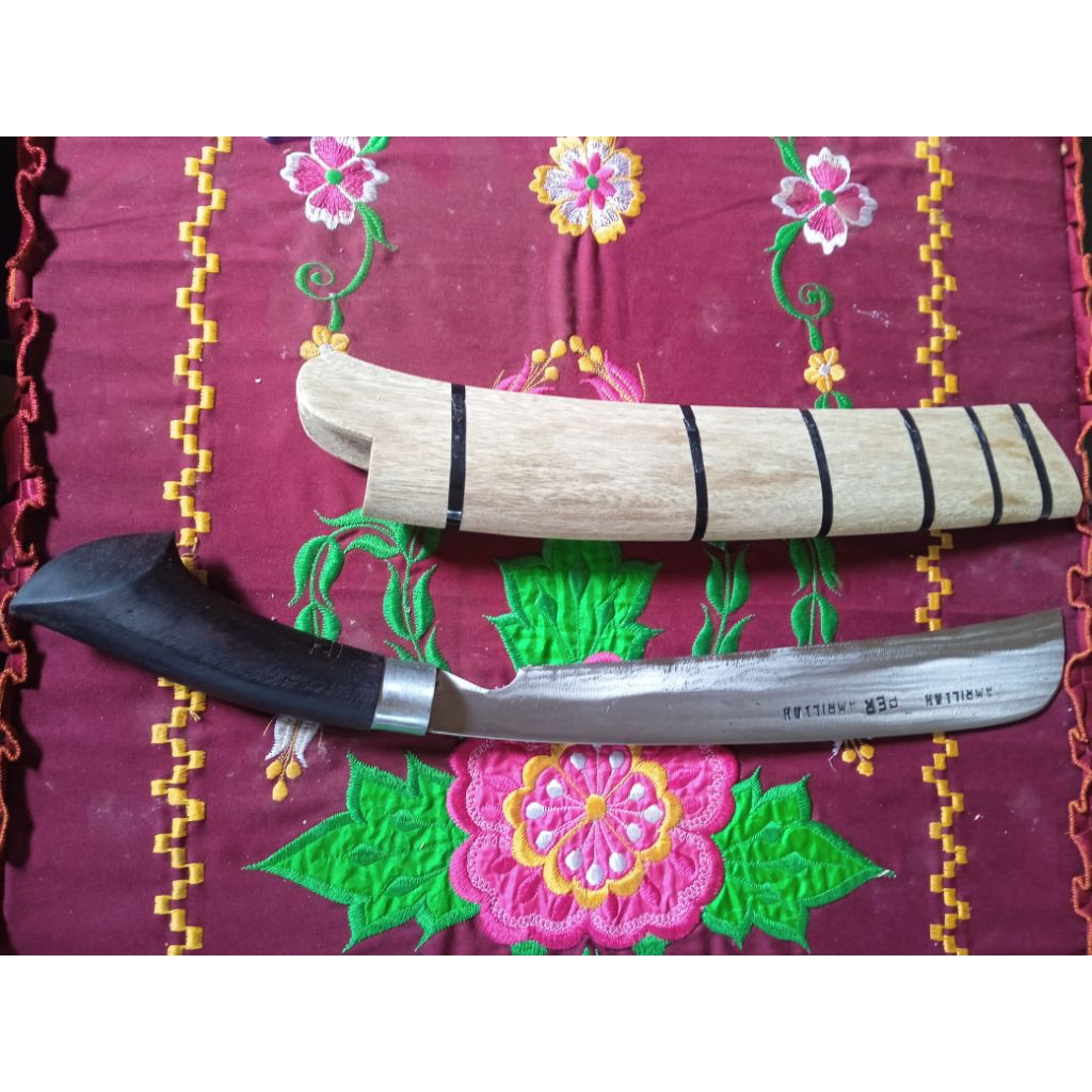 Pisau kebun besar super premium, pisau kebun baja per asli, perkakas kebun