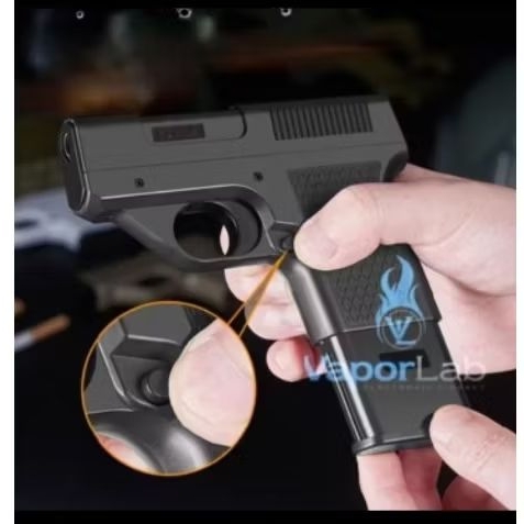 kotak box tempat rkk focus plus korek model pistol dan magazin gun lighter