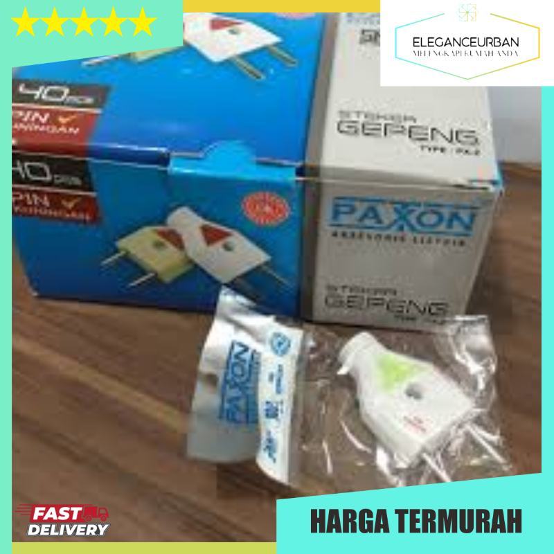 Paxton Steker Colokan Listrik Mini Putih SNI Gepeng Kuningan PX2