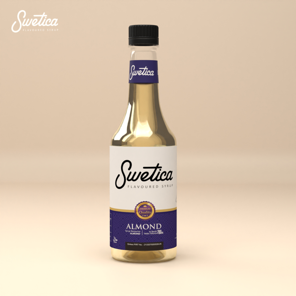 Sirup Rasa Almond Swetica Premium 760ml | Sirup Campuran Kopi | Sirup Kekinian Horeca