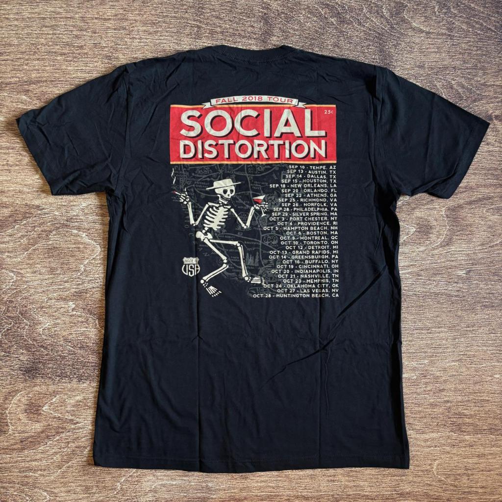 KAOS BAND OFFICIAL SOCIAL DISTORTION - TOUR TEE FALL 2018 ORIGINAL MERCHANDISE