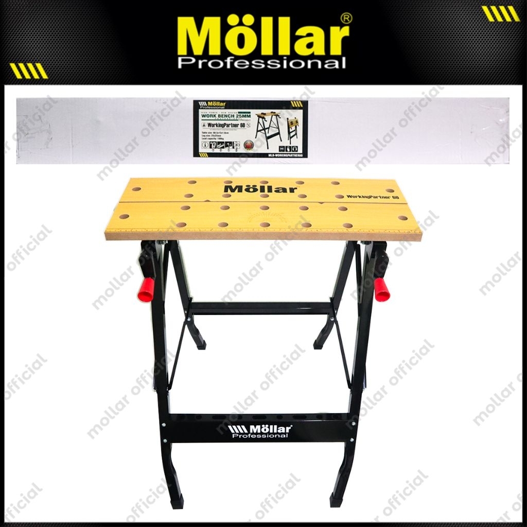 Meja Kerja Tukang Kayu MOLLAR 60 WORK BENCH,Meja Tukang Lipat,Bekas Berkualitas 95-97% Seperti Baru