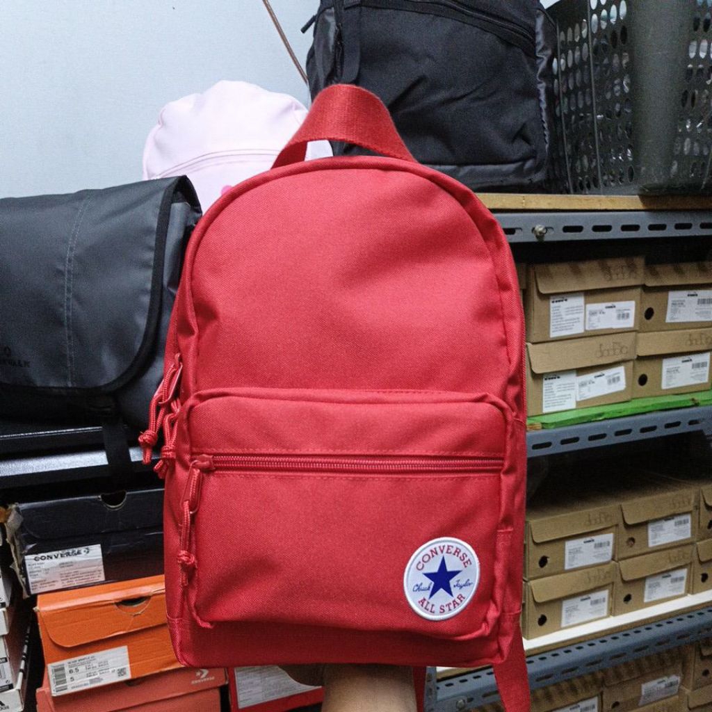 Tas Ransel Mini Backpack Converse CVK GO LO BACKPACK RED Original Sport Station