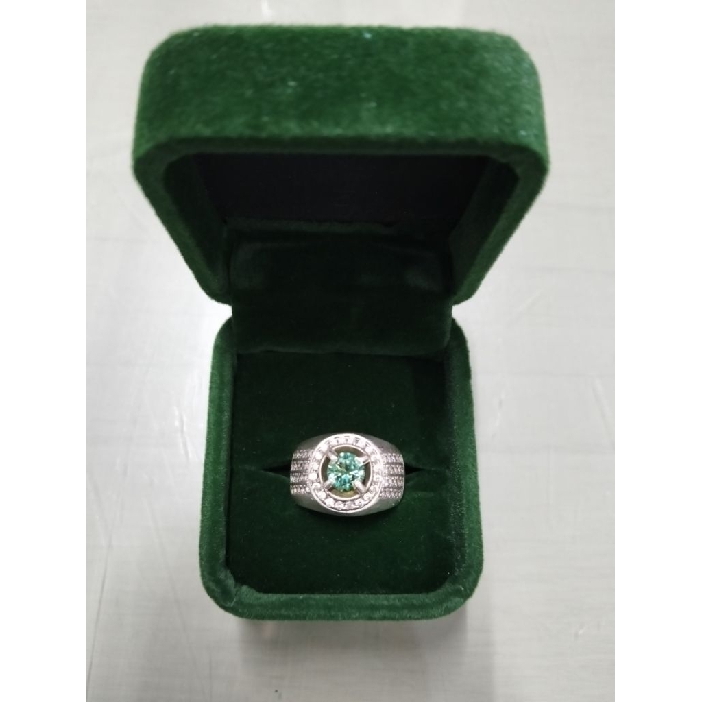 cincin batu akik ful perak