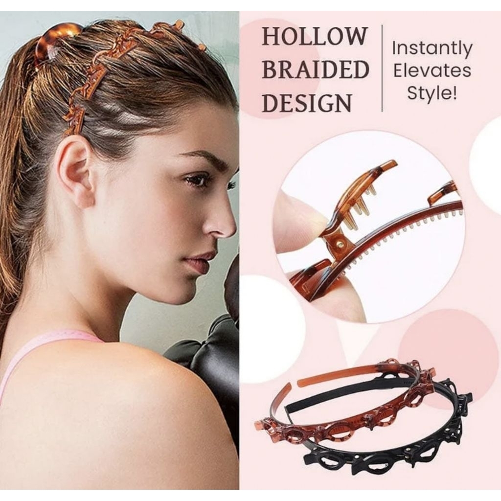 Grosiran 1 Lusin Bando Jepit Rambut Premium Bando Korean