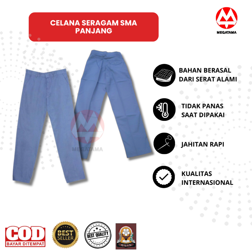 CELANA SERAGAM SMA PANJANG MURAH | CELANA SMA CELANA SERAGAM SMA MURAH BAHAN PREMIUM