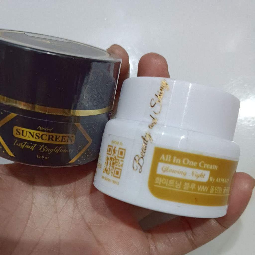 paket cream  siang al maxi glow + salep pelicin rclinic