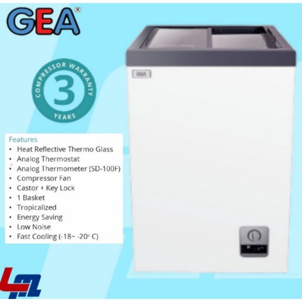 Gea Freezer Sliding SD 103 Kapasitad 100 L Garansi Resmi