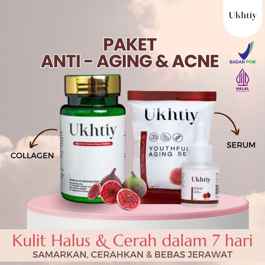 Bundling Ukhtiy Collagen Drink + Serum DNA Salmon / Ukhtiy Collagen