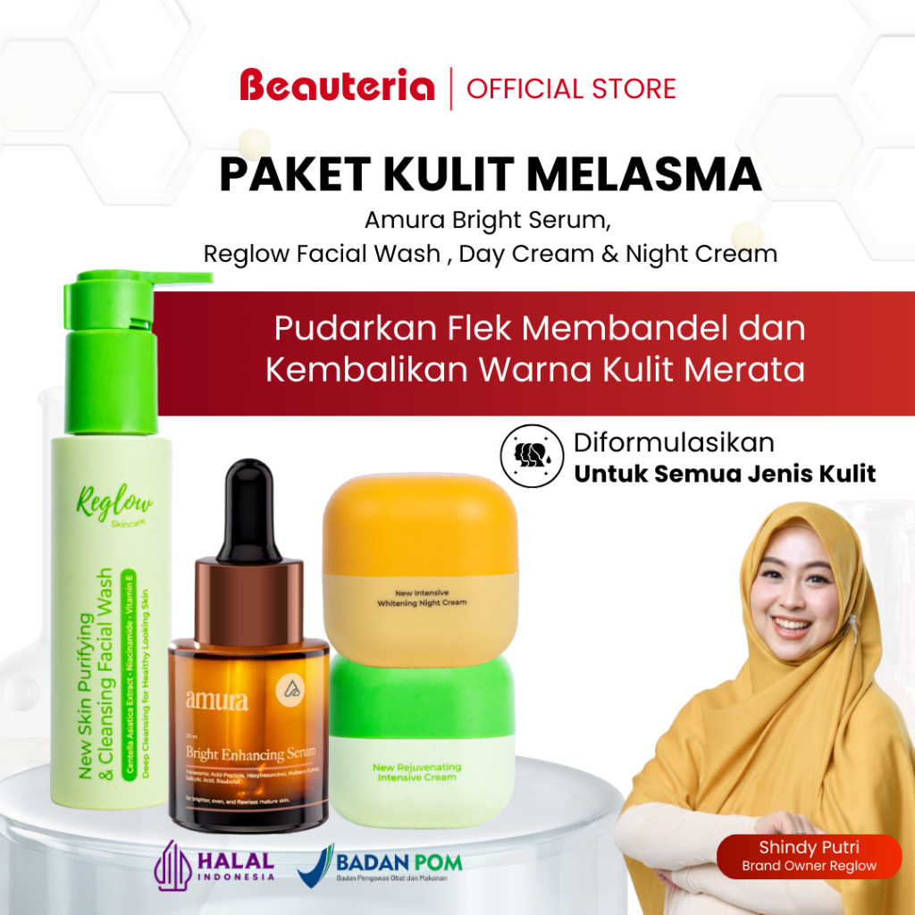 [PAYDAY SALE ] Paket Kulit Melasma - Reglow Skincare Menyamarkan Bercak Hiperpigmentasi 100% ORI